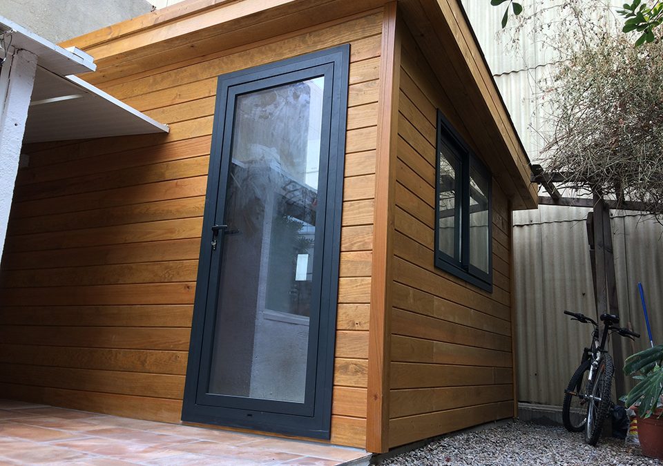 Casa de madera para terrazas, solución de espacio